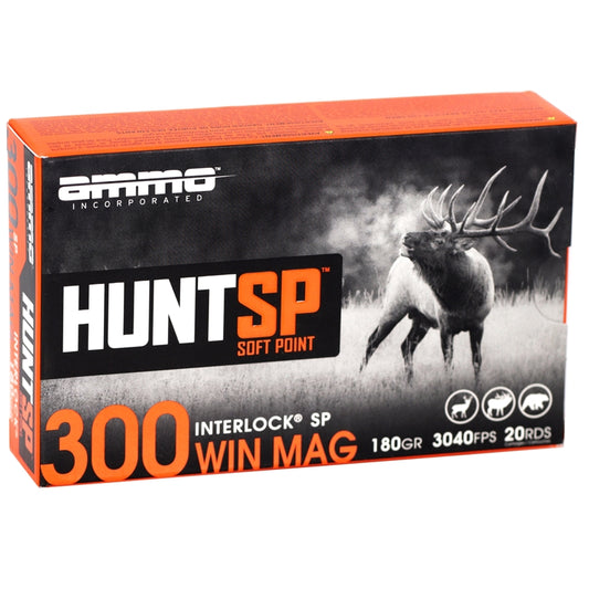 Ammo Inc Hunt SP 300 Winchester Magnum Ammo 180 Grain InterLock