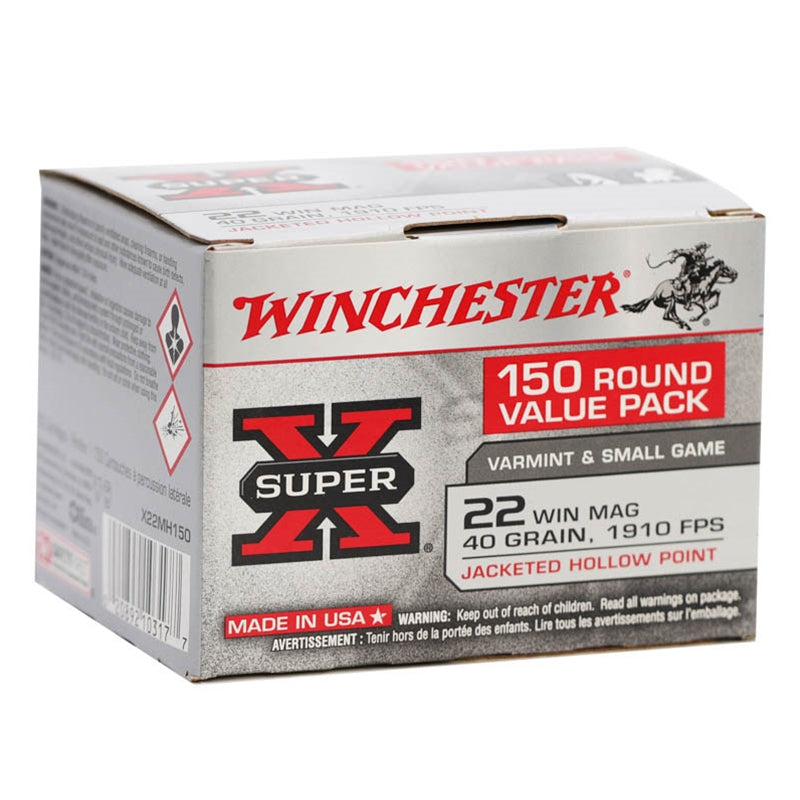 Winchester Super-X 22 WMR Ammo 40 Grain Jacketed Hollow Point