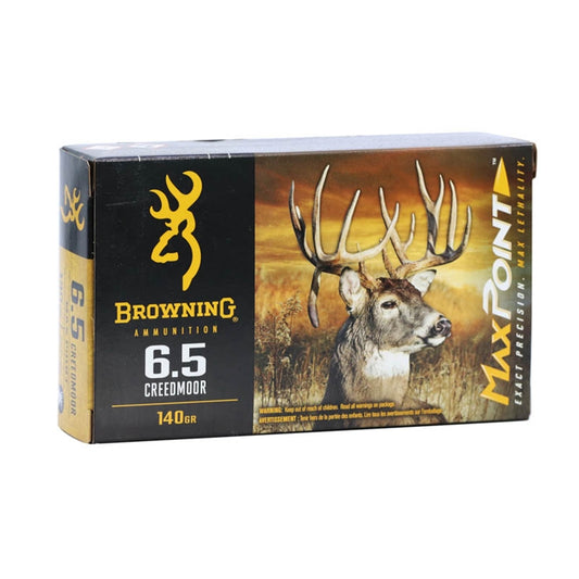 Browning Max Point 6.5 Creedmoor Ammunition 140 Grain Ballistic Tip - B192100652