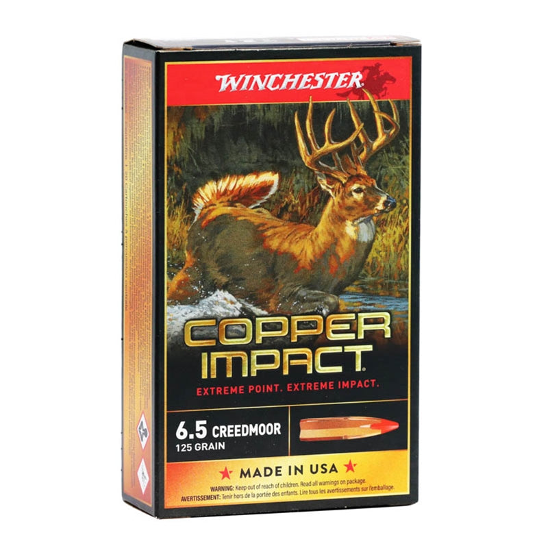 Winchester Copper Impact 6.5 Creedmoor Ammunition 125 Grain Copper Extreme Point - X65CLF