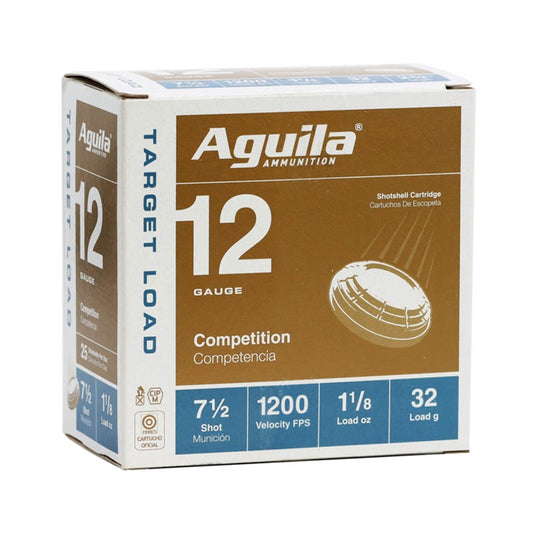 Aguila Target Load Competition 12 Gauge Ammunition 2-3/4" 1 1/8oz #7.5 Shot - 1CHB1357