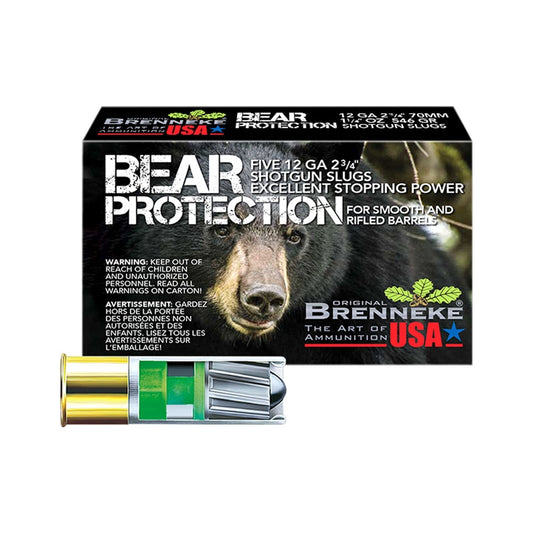 Brenneke USA Bear Protection 12 Gauge Ammunition 2-3/4" 1-1/4 oz Shotgun Slugs - SL-122BP