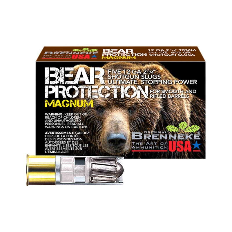 Brenneke USA Bear Protect Magnum 12 Gauge Ammunition 2-3/4" 1-3/8 oz Shotgun Slugs - SL-122BPM