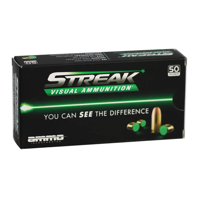 Ammo Inc Streak 40 S&W Ammunition 180 Grain Total Metal Case - 40180TMC-STRK-GRN-50