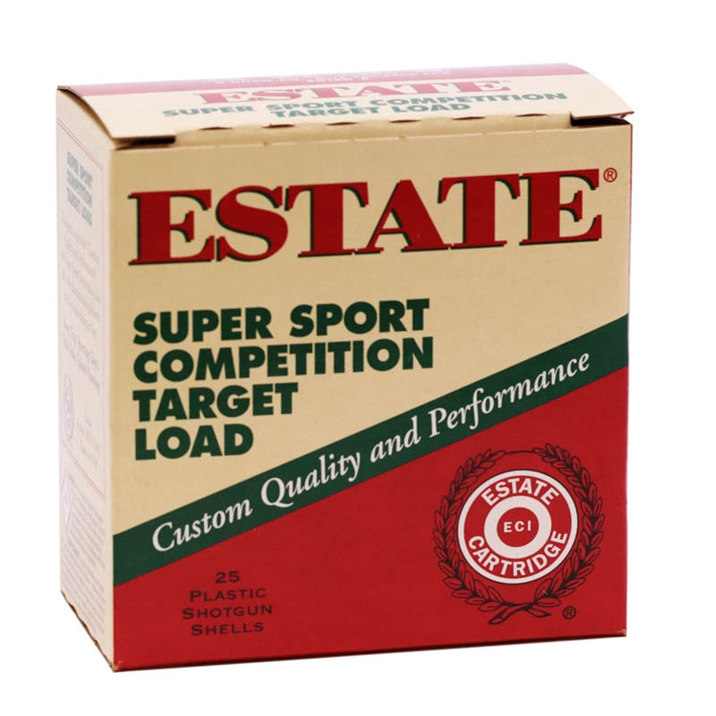 Estate Super Sport Competition Target Load 12 Gauge Ammunition 2 3/4" 1 1/8oz #8 Shot 250 Rounds Case - SS12H 8