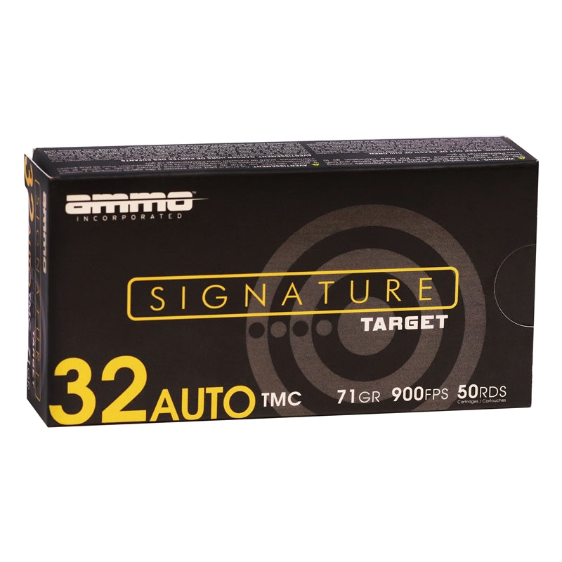 Ammo Inc Signature 32 Auto Ammunition 71 Grain Total Metal Coated - 32071TMC-A50