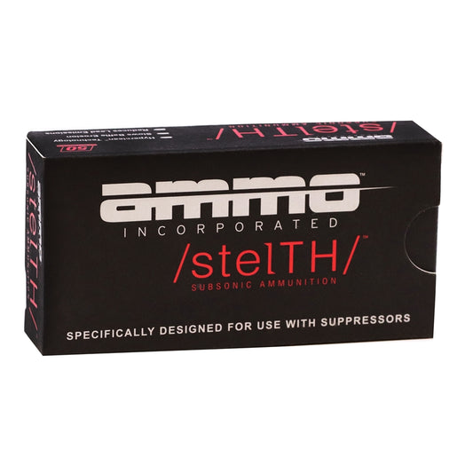 Ammo Inc stelTH 9mm Ammunition 147 Grain Total Metal Case Subsonic - 9147TMC-A50