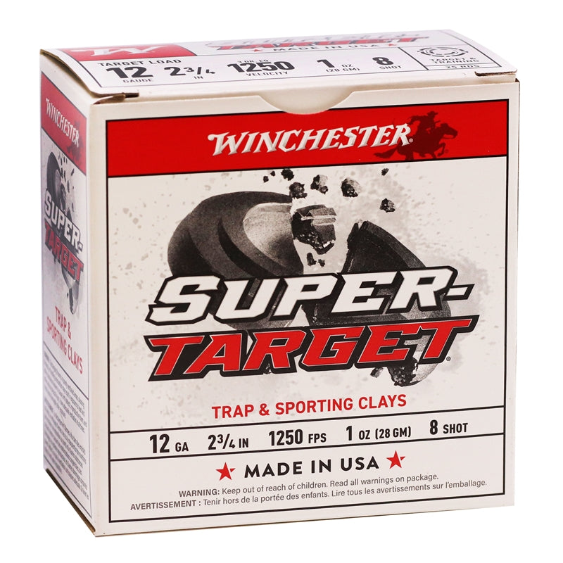 Winchester Super Target 12 Gauge Ammo 2 3/4" 1 oz. #8 Shot - TRGT12508 - Case of 250