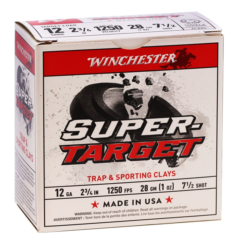 Winchester Super-Target 12 Gauge Ammo 2-3/4" 1oz #7.5 Shot - TRGT12507 - Case of 250