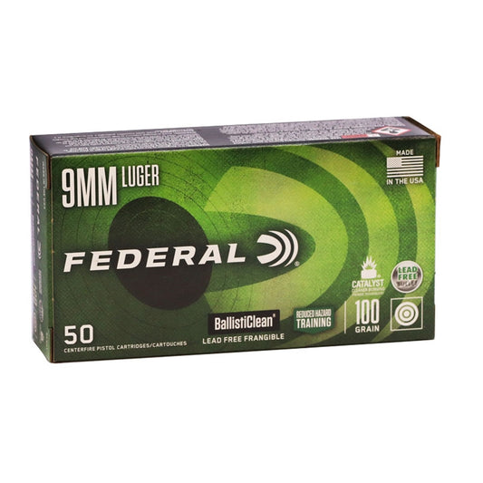 Federal BallistiClean 9mm Luger Ammunition 100 Grain Lead Free Frangible - BC9H1