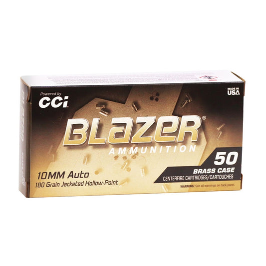 CCI Blazer 10mm Auto Ammunition 180 Grain Jacketed Hollow Point - 5251