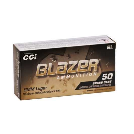 CCI Blazer Brass Hollow Point 9mm Luger Ammunition 115 Grain Jacketed Hollow Point - 5239