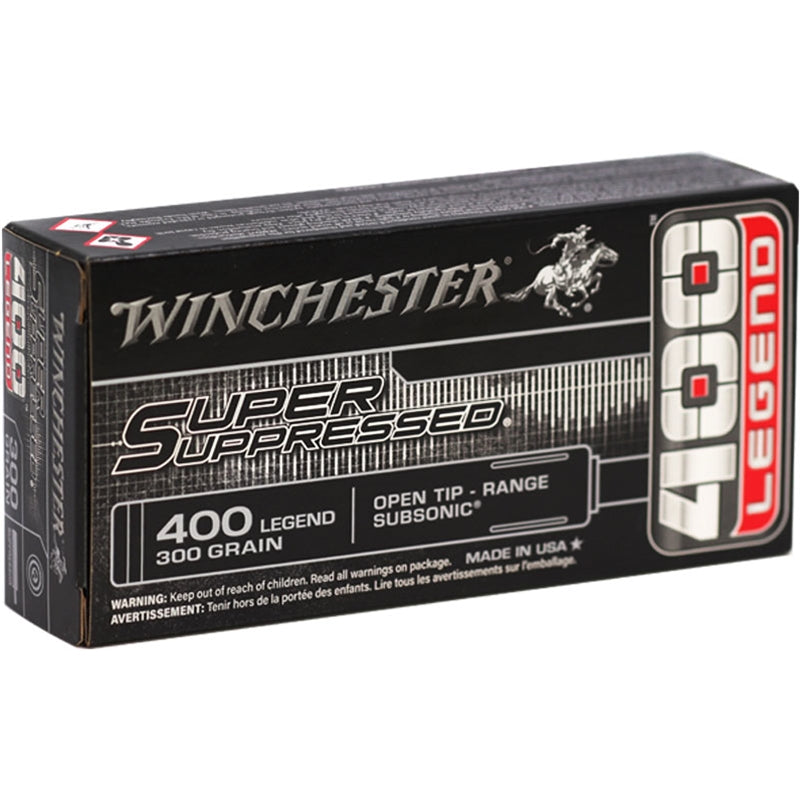 Winchester Super Suppressed 400 Legend Ammunition 300 Grain Open Tip Range Subsonic - SUP400