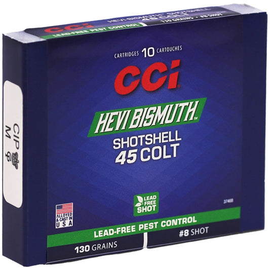 CCI Pest Control Hevi Bismuth Shotshell 45 Colt Ammunition 130 Grain #8 Shotshell - 3746B