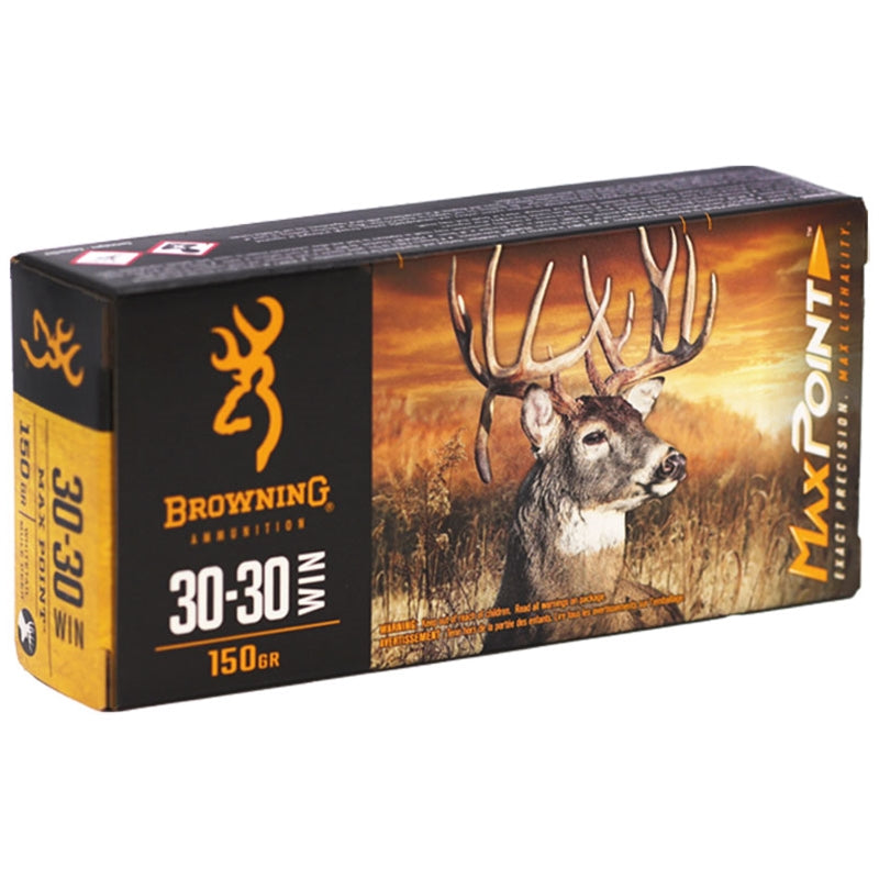 Browning Max Point 30-30 Winchester Ammunition 150 Grain Polymer Tip - B192130302