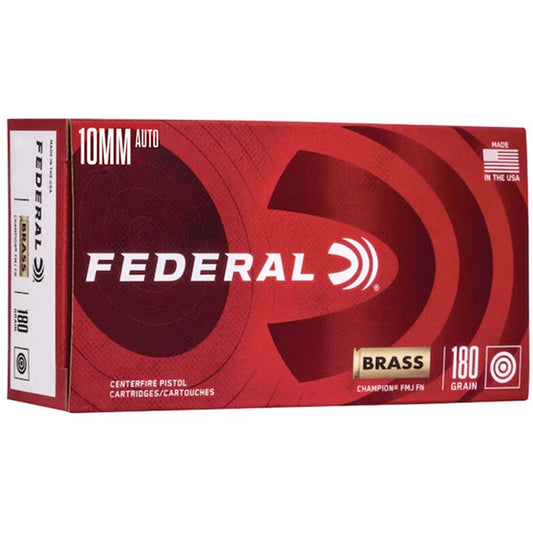 Federal Champion Training 10mm AUTO Ammunition 180 Grain Full Metal Jacket 200 Rounds - WM52212