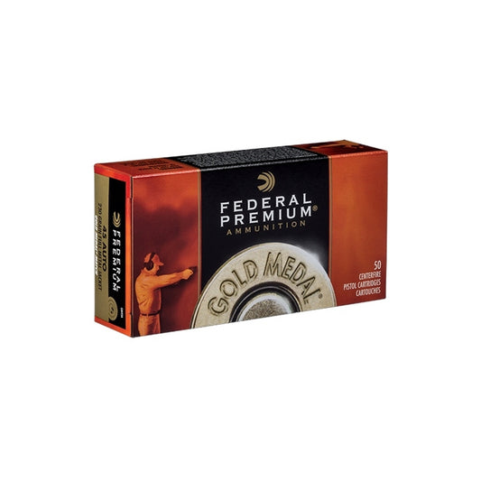 Federal Gold Medal Match 45 ACP Ammo 230 Grain Full Metal Jacket