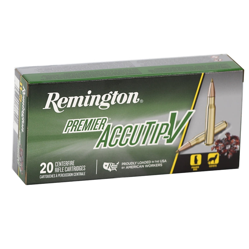 Remington Premier Varmint 204 Ruger Ammo 32 Grain AccuTip-V Boat Tail