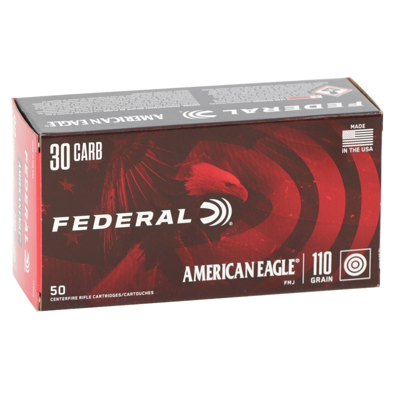 Federal American Eagle 30 Carbine Ammo 110 Grain Full Metal Jacket