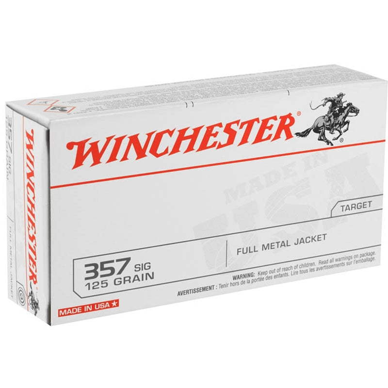 Winchester USA 357 SIG Ammo 125 Grain Full Metal Jacket