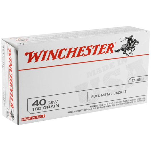 Winchester USA 40 S&W 180 Grain Full Metal Jacket Q-Loads