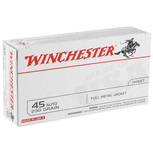 Winchester USA 45 ACP AUTO Ammo 230 Grain Full Metal Jacket