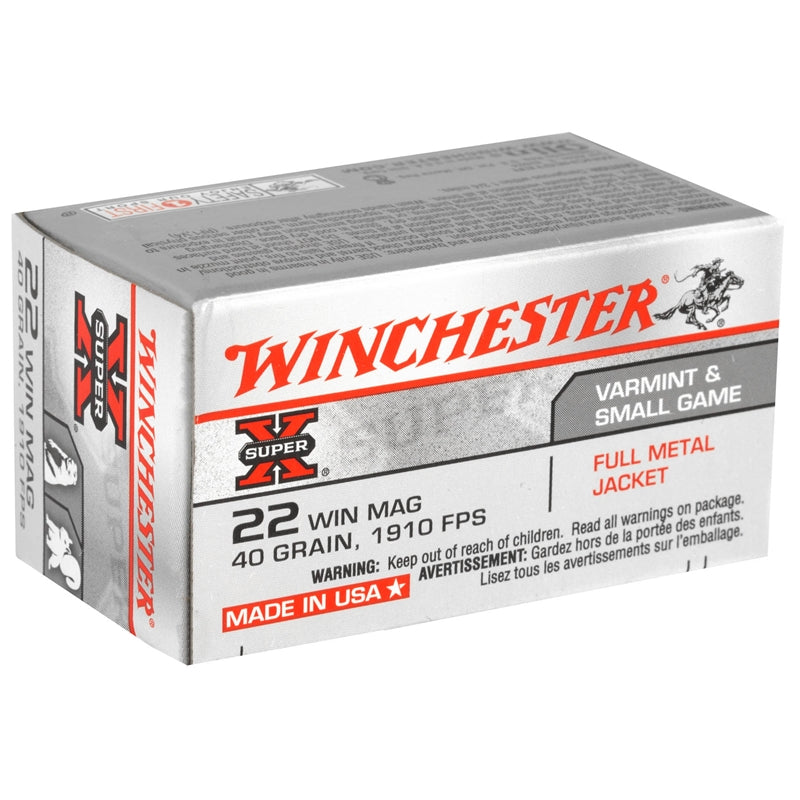 Winchester Super-X 22 WMR 40 Grain Full Metal Jacket