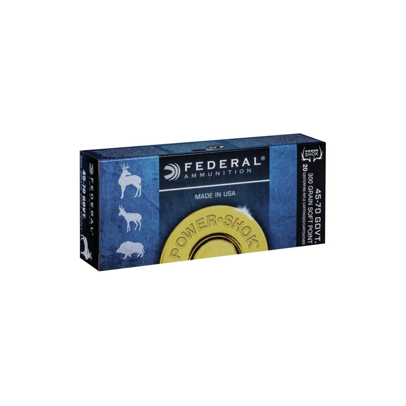 Federal Power-Shok 45-70 Government Ammo 300 Grain Speer Hot-Cor Soft Point