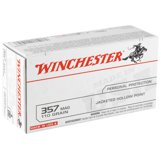 Winchester USA 357 Magnum 110 Grain Jacketed Hollow Point