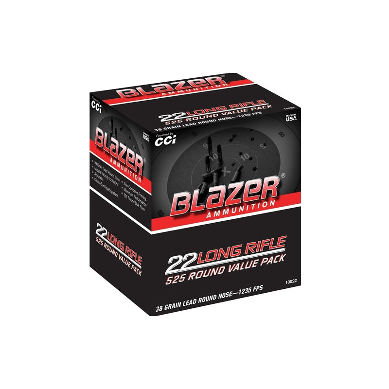 CCI Blazer 22 Long Rifle Ammo 38 Grain LRN Value Pack 525 Rounds