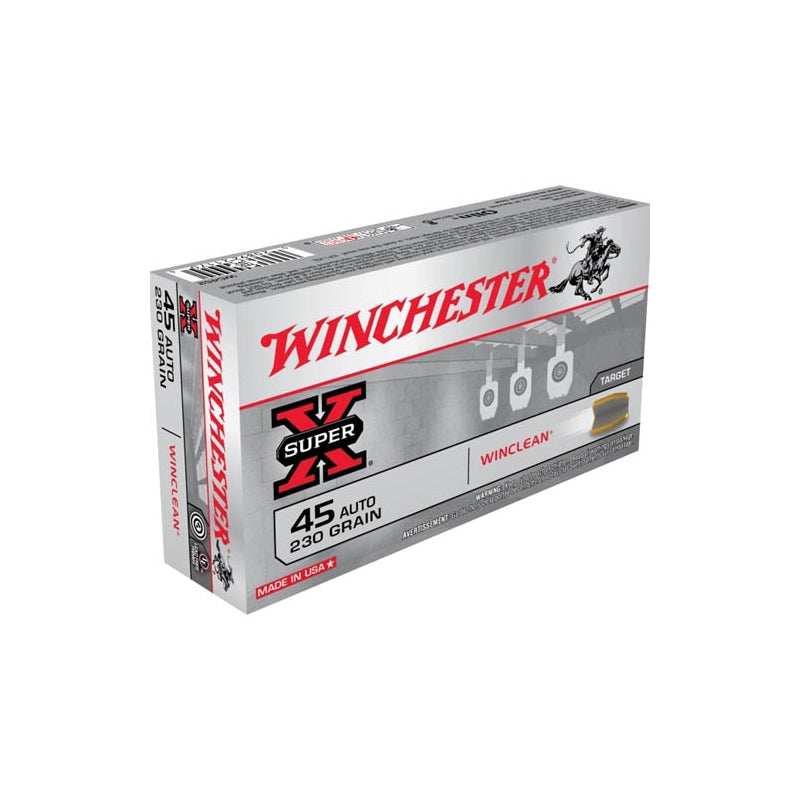 Winchester USA WinClean 45 ACP Auto 230 Grain Enclosed Brass