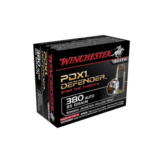 Winchester PDX1 380 ACP Auto 95 Grain Bonded Jacketed Hollow Point