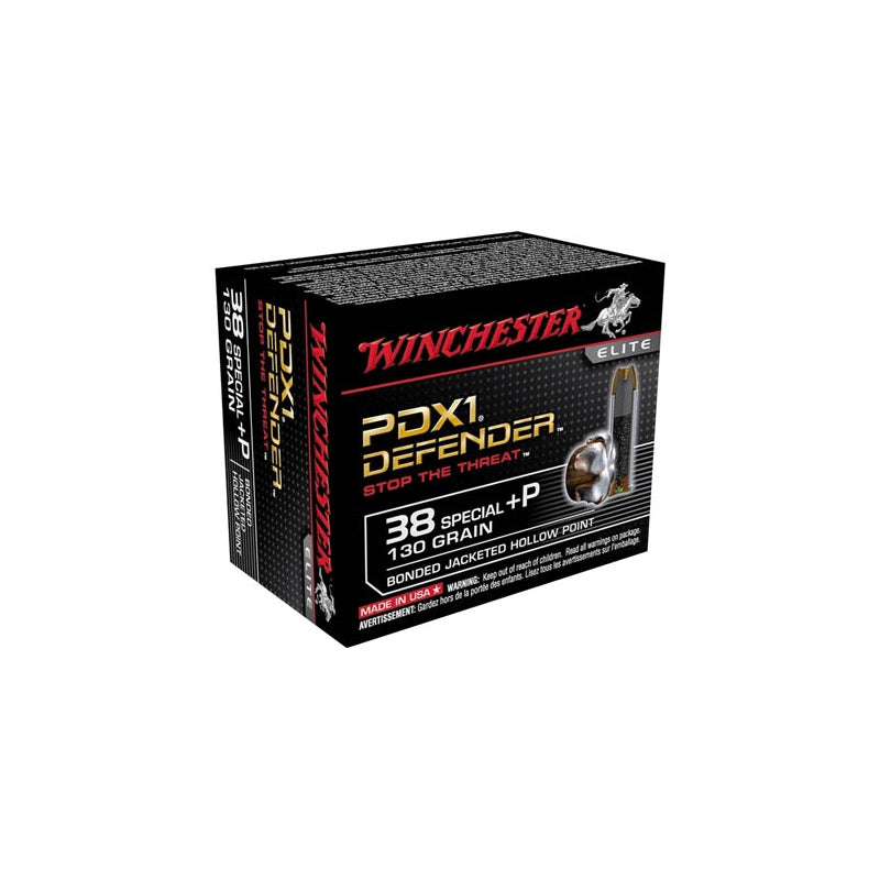 Winchester PDX1 38 Special Ammo +P 130 Grain Bonded Hollow Point