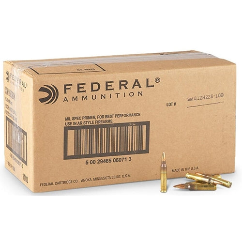 Federal American Eagle 5.56mm NATO Ammo 55 Grain Full Metal Jacket 1000 Rounds Bulk