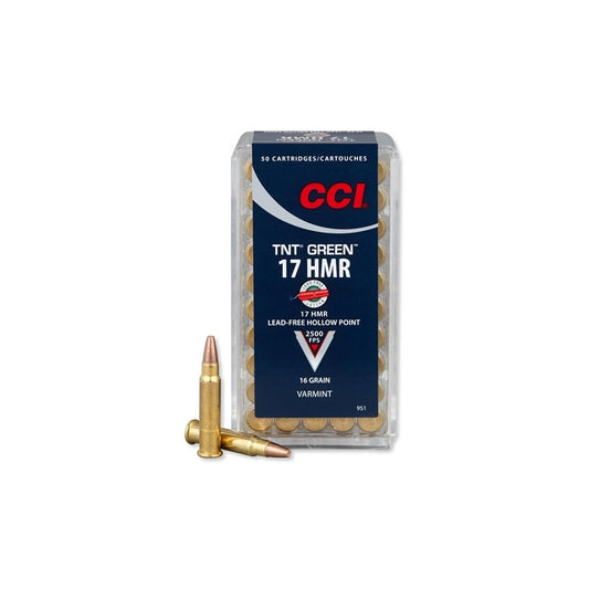 CCI 17 HMR Ammo 16 Grain Speer TNT Green Hollow Point Lead-Free