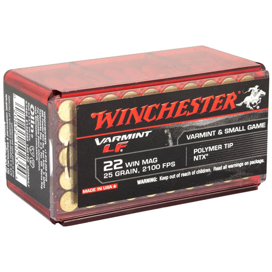 Winchester Super-X 22 WMR 25 Grain Jacketed Hollow Point Lead Free