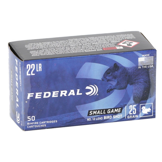 Federal Game-Shok 22 Long Rifle Bird Shot Ammo 25 Grain #12 Shotshell