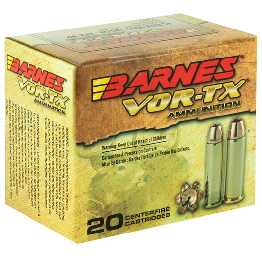 Barnes VOR-TX 41 Remington Magnum Ammo 180 Grain XPB Hollow Point Lead-Free