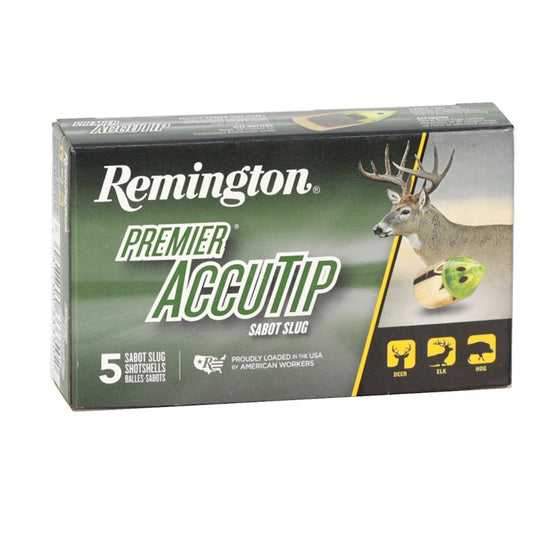 Remington Premier 12 Gauge Ammo 2 3/4" 385 Grain AccuTip Bonded Sabot Slug with Power Port