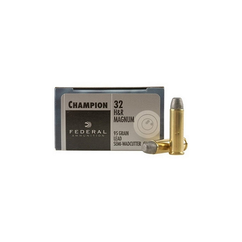 Federal Champion Target 32 H&R Magnum Ammo 95 Grain Lead Semi-Wadcutter