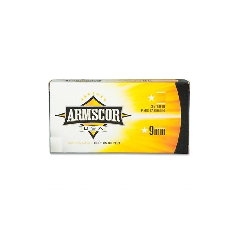 Armscor USA 9mm Luger Ammo 124 Grain Full Metal Jacket