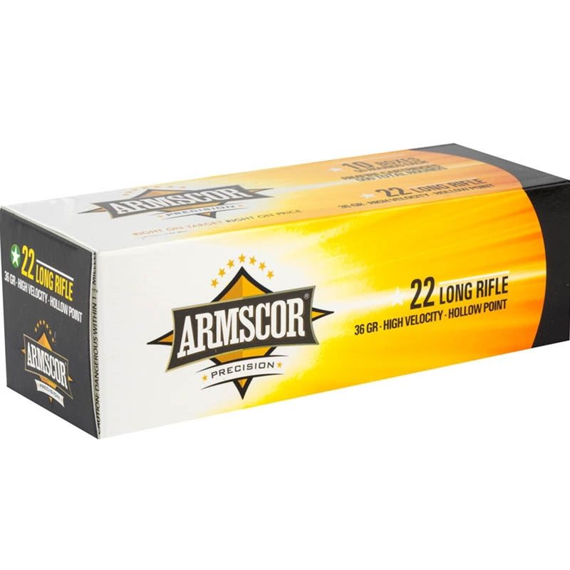 Armscor Precision 22 Long Rifle Ammo 36 Grain High Velocity Hollow Point