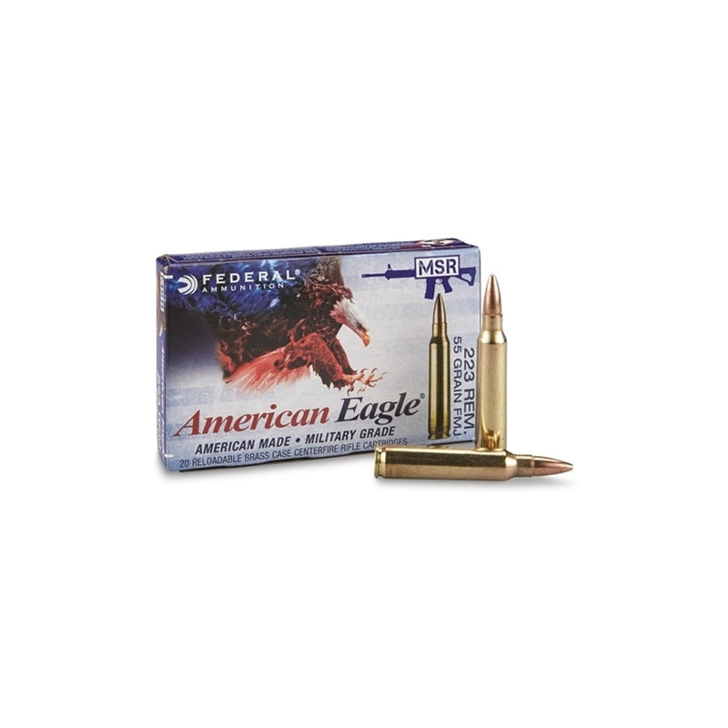 Federal American Eagle 223 Remington Ammo 55 Grain Full Metal Jacket Boat Tail