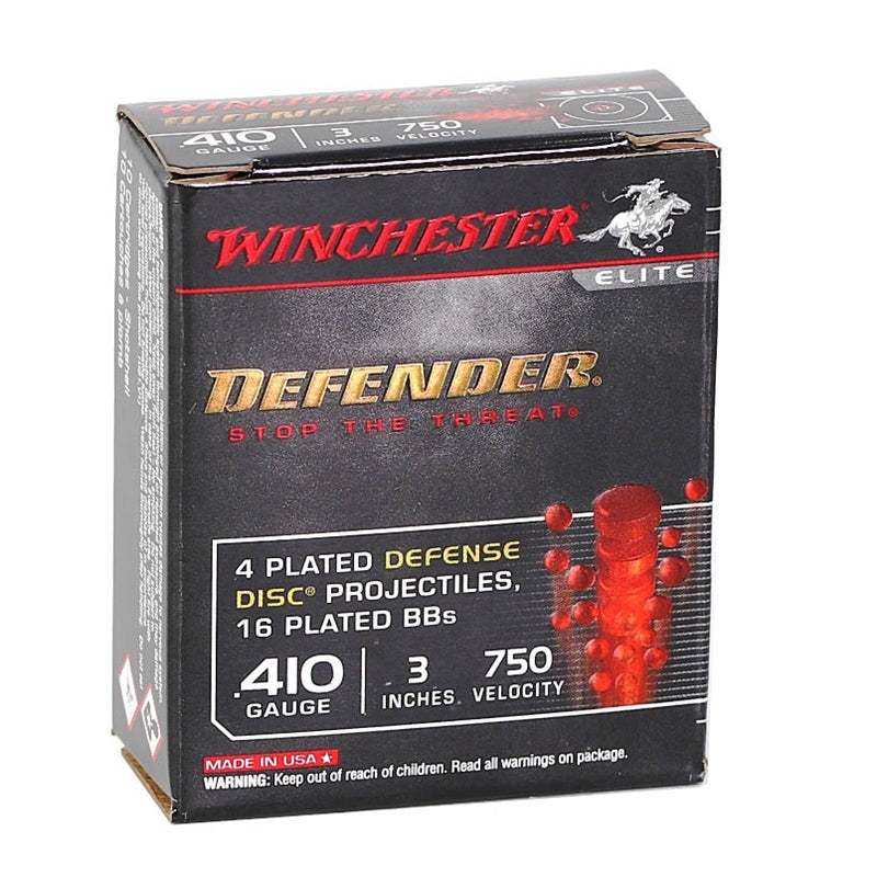 Winchester Supreme Elite Defender PDX1 410 Gauge Ammo 3" 1/4 oz Bonded BB