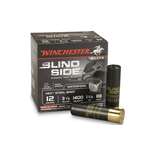 Winchester Blind Side 12 Gauge 3 1/2" 1 5/8oz. #BB Shot Non-Toxic Steel Shot