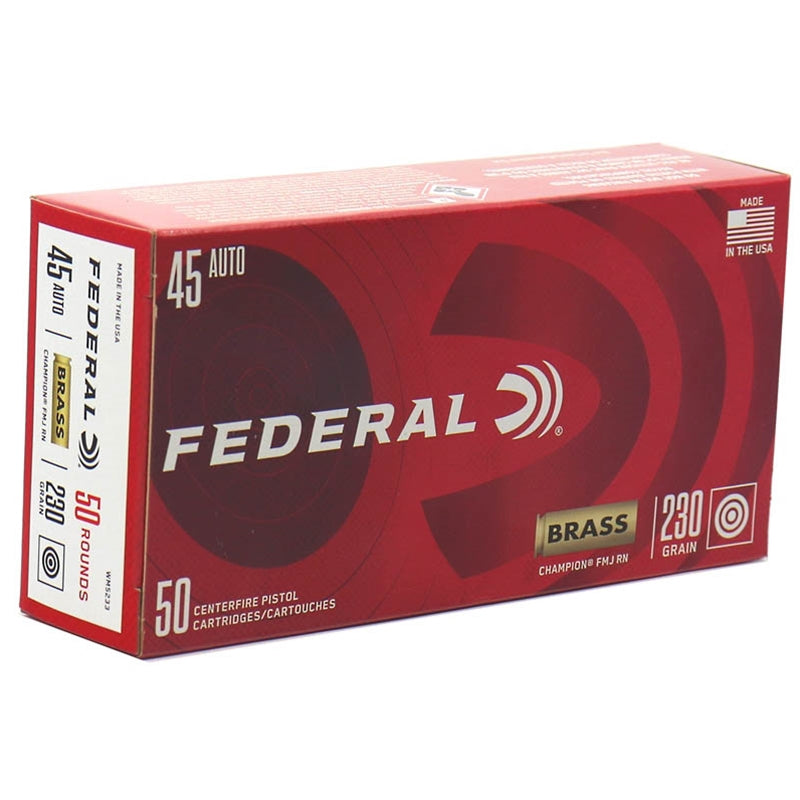 Federal Champion 45 ACP AUTO Ammo 230 Grain Full Metal Jacket