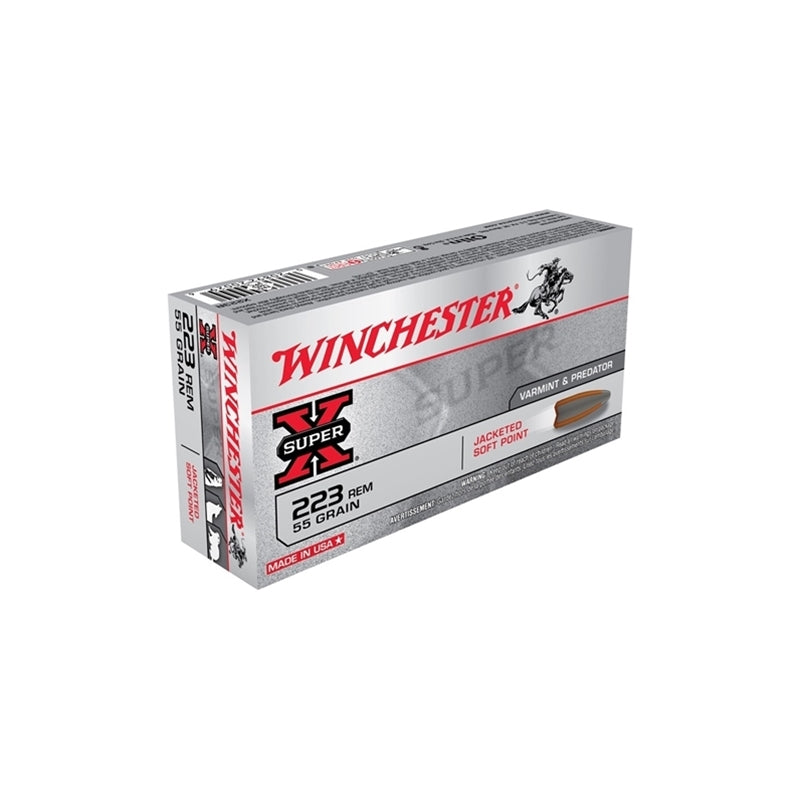 Winchester Super-X 223 Remington 55 Grain Pointed Soft Point