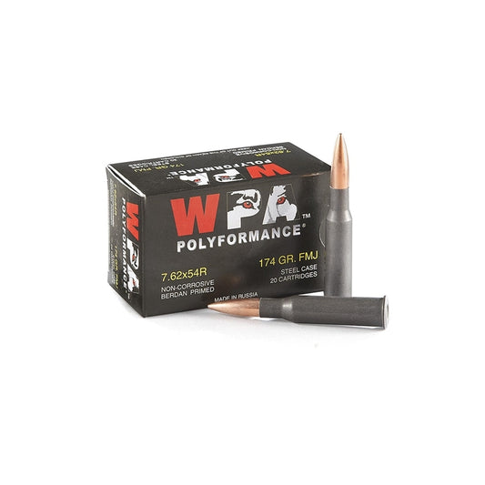 Wolf Polyformance 7.62x54R Ammo 174 Grain FMJ Steel Case