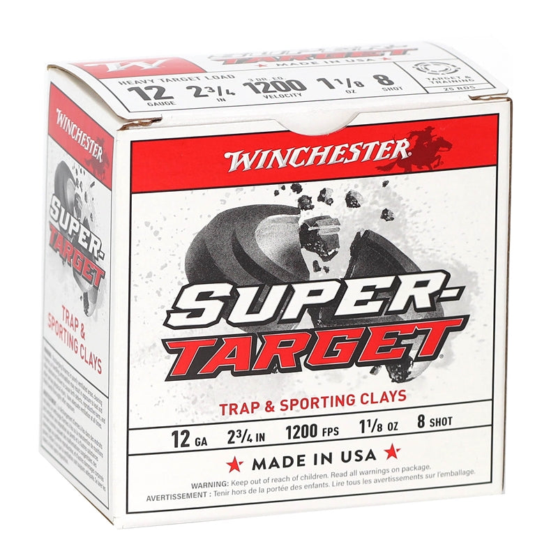 Winchester Super Target 12 Gauge 2 3/4" 1 1/8oz. #8 Shot