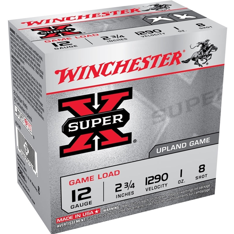 Winchester Super-X 12 Gauge 2 3/4" 1oz. #8 Shot Lead Shot